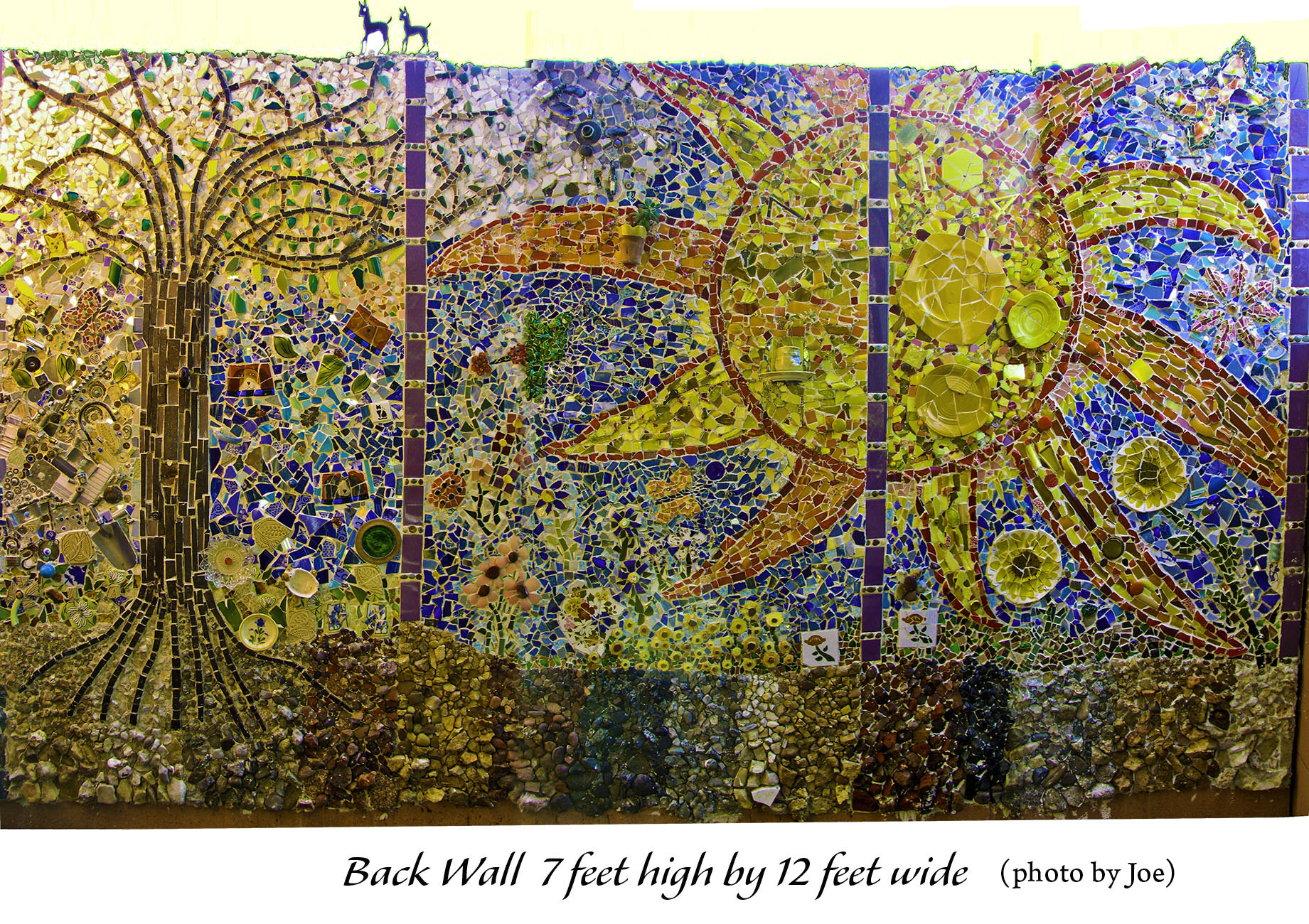 Mosaic Back Wall 7 feet high by 12 feet wide